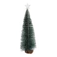 thumbnail image 1 of Selrti Mini Christmas Tree Small Artificial Snow Flocked Pencil Tree with LED Lights Tabletop Tree Ornaments with Wooden Base for Xmas Home Decor, 1 of 8