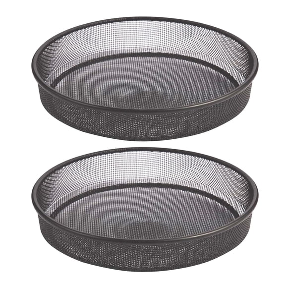 Selrti Round Bird Feeder Tray Plastic Bird Bath Water Tray Outdoor Mesh Seed Tray Accessory