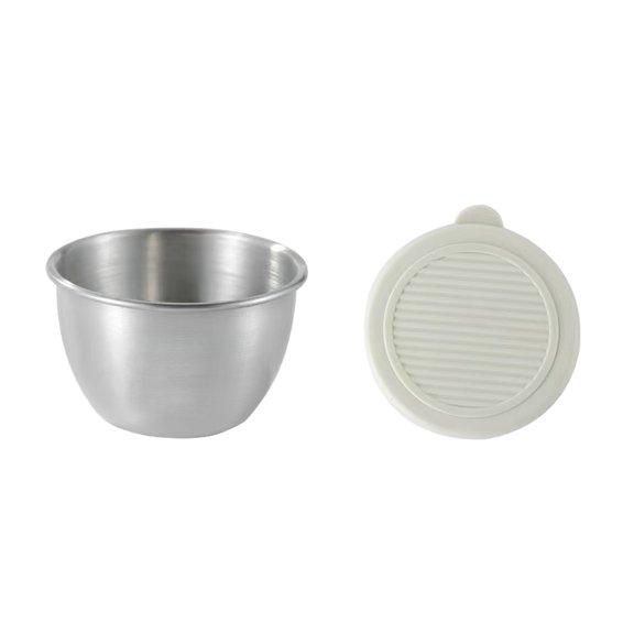 Selrti Salad Dressing Container, 1.6oz Leakproof Airtight Dip Container with Lids, Reusable Stainless Steel Condiment Cups for Lunch Boxes, Picnics and Travel