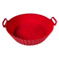 thumbnail image 1 of Selrti Silicone Air Fryer Tray, Reusable Base Mat for 3 to 5LB Air Fryers, Heat Resistant Non-Stick Tray Replacement for Parchment Paper, 1 of 8