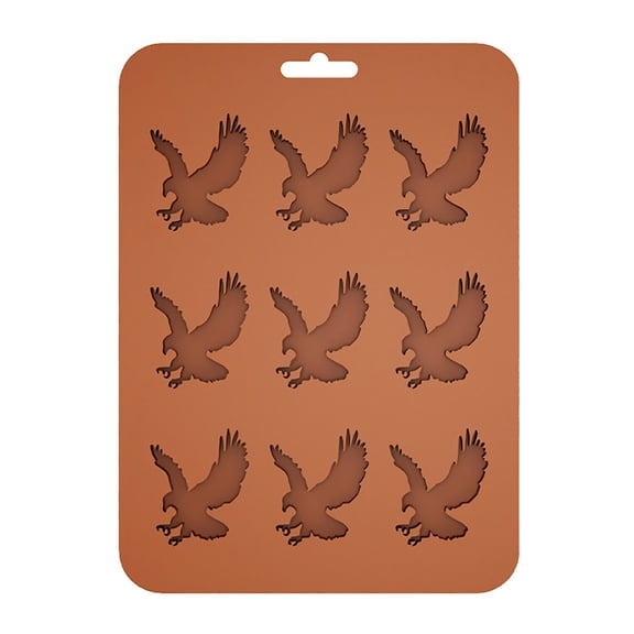 Selrti Silicone Eagle Ice Tray 9-Cavity Easy Release Chocolate Biscuit Mold DIY Creative Animal Shape Ice Cube Maker for Kitchen Baking