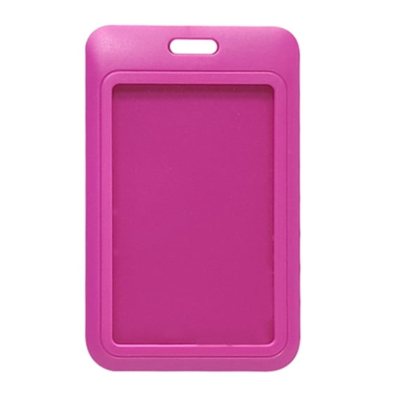 Selrti Sliding Badge Holder Vertical Hard Plastic Case Clear Card Protector Pouch for Office School ID Credit Cards Proximity Key Cards Driver's Licenses Passes