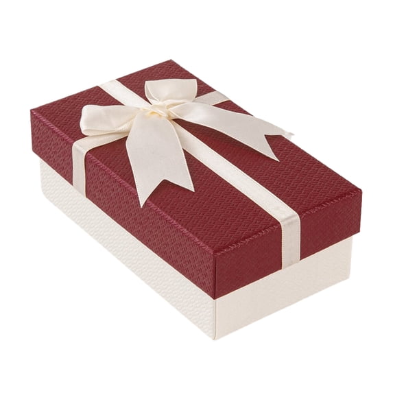 Selrti Valentine's Day Gift Box with Ribbon Bow Wedding Bridesmaid Birthday Present Wrapping Box with Lid Candy Lipstick Jewelry Packaging Box