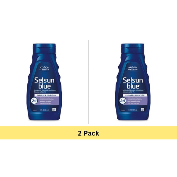Selsun Blue 2-in-1 Antidandruff Shampoo & Conditioner, 11 fl. oz. - 2 Pack