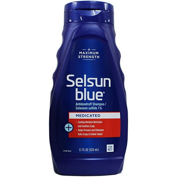 Selsun Blue Dandruff Shampoo Medicated 11 oz (Pack of 7)