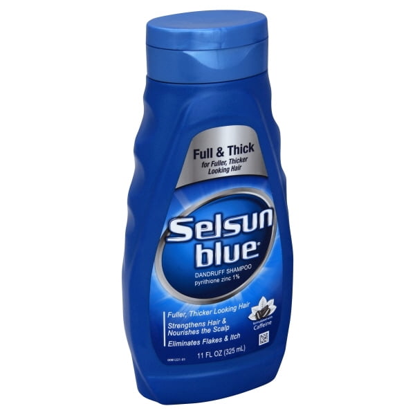 Selsun Blue Full & Thick Anti-dandruff Shampoo, 11 fl .oz., Formulated with Caffeine, Pyrithione Zinc 1%