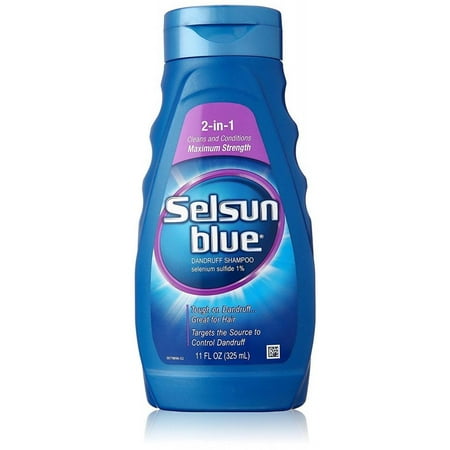 Selsun Blue Medicated Dandruff Shampoo/Conditioner 2-in-1 Treatment, 11 Ounce