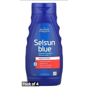 Selsun Blue Medicated Maximum Strength Dandruff Shampoo, 11 Ounce Pack of 4
