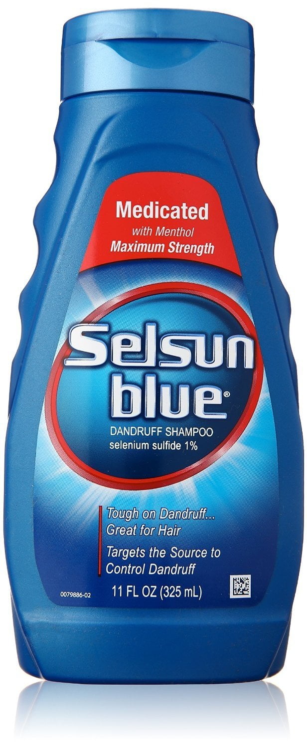 Selsun Blue Mens Medicated Anti-Dandruff Shampoo for Itchy and Dry Scalp Relief, Maximum Strength, 1% Selenium Sulfide, 11 fl oz