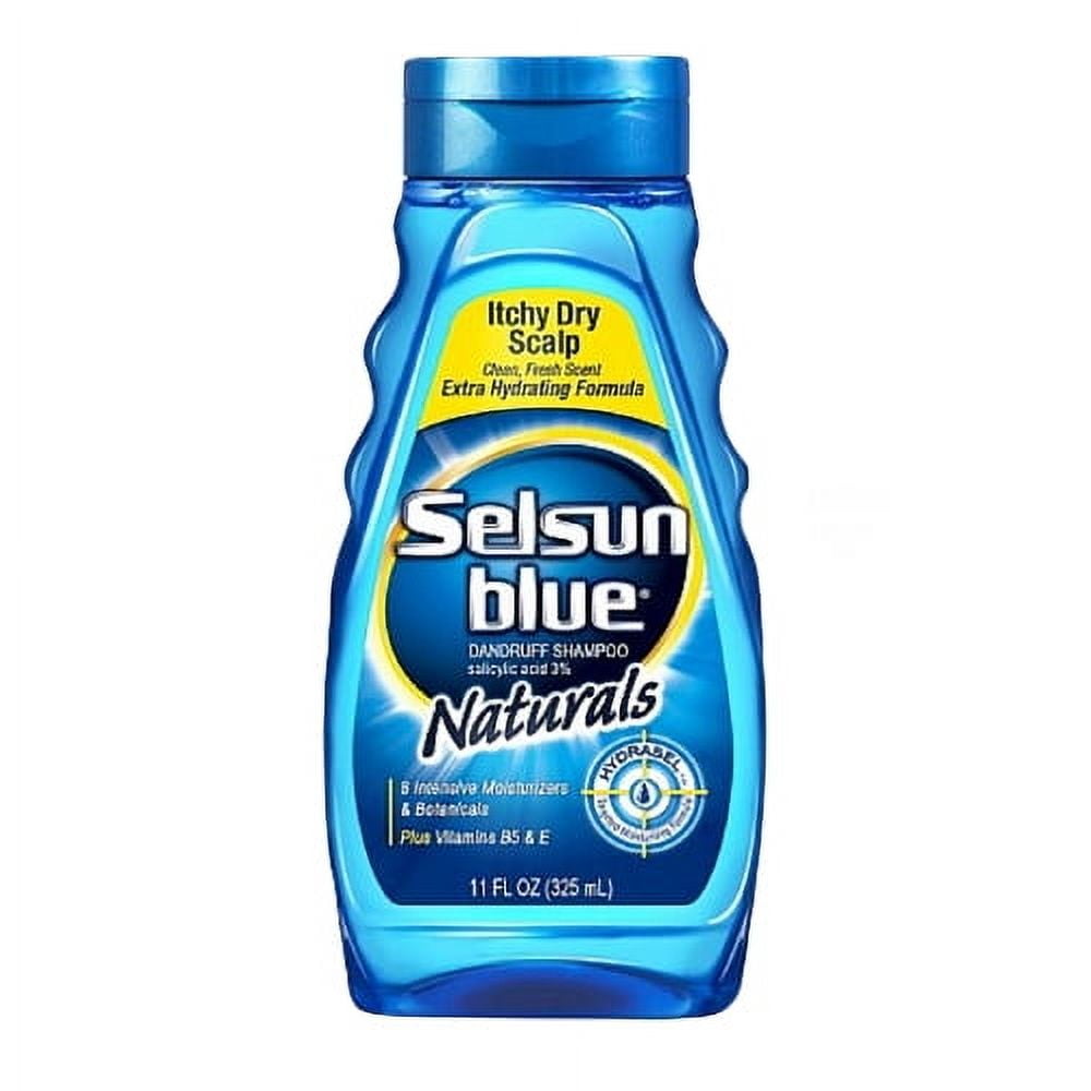 Selsun Blue Naturals Dandruff Shampoo Itchy Dry Scalp 11 oz (Pack of 2)
