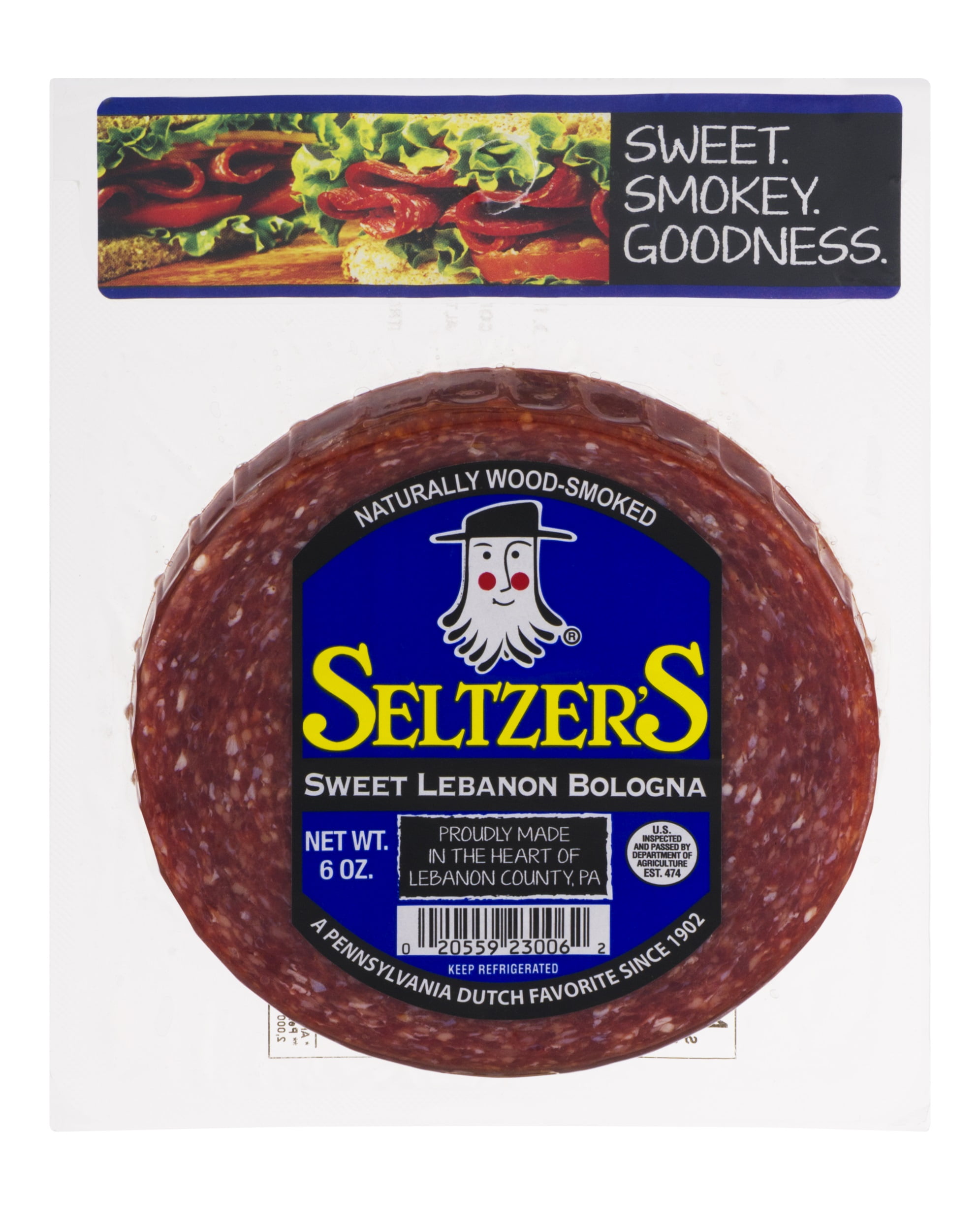 Seltzer's Lebanon Bologna, Sealed Pack, Serving Size 2 Slices (48g), 8g
