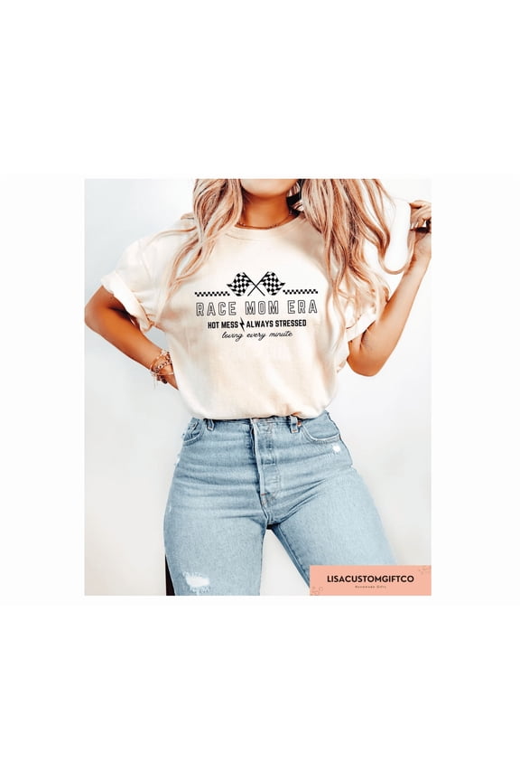 Selvi Racing Mom Era Shirt Sporty Graphic Tee For Mother'S Day And Race Season Outfits, Full Size S-5Xl
