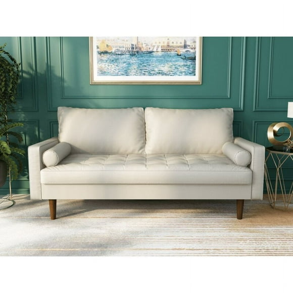 Selzer 69.68'' Vegan Leather Square Arm 3 seater Living Room Sofa