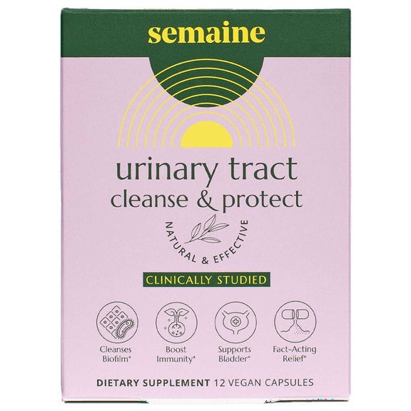 Semaine Urinary Tract Cleanse & Protect 12 Ct. – UTI Relief & Immunity Boost – Cranberry & Hibiscus