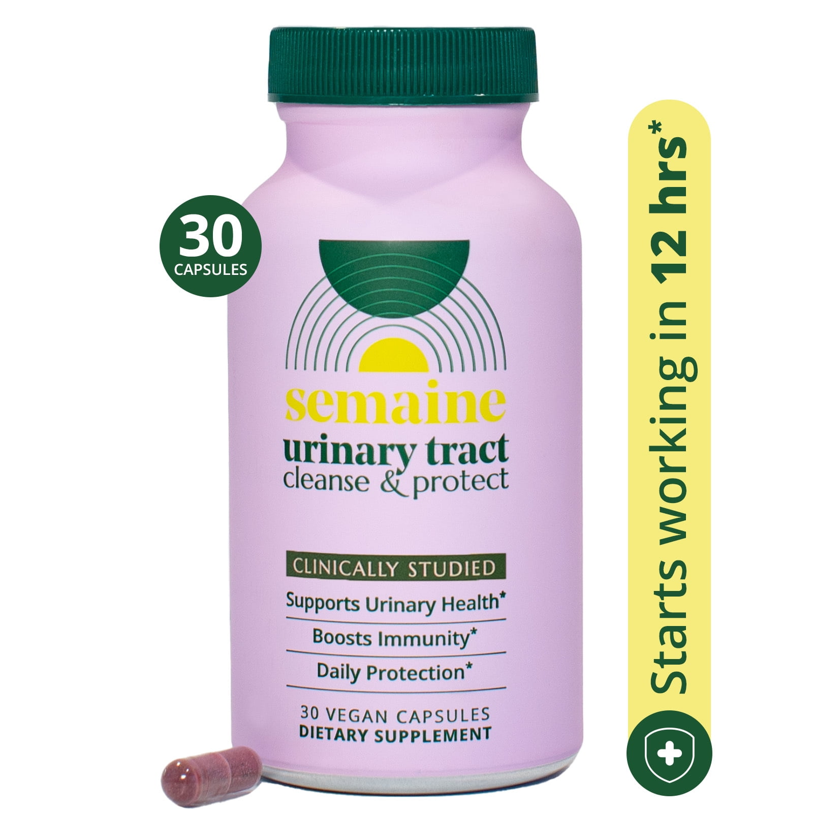 Semaine Urinary Tract Cleanse & Protect 30 Ct.  UTI Relief & Immunity Boost  Cranberry & Hibiscus