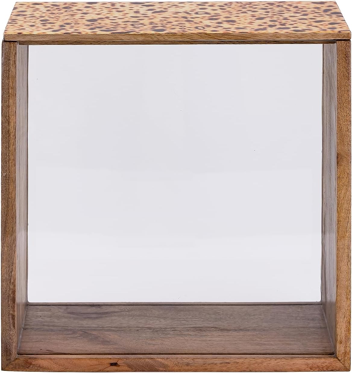 Semantob Wooden Matzah Box Leopard Print Enamel Finish, Elegant ...