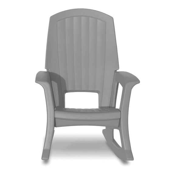 Semco Rockaway Heavy Duty All-Weather Outdoor Patio or Deck Rocking Chair, Gray