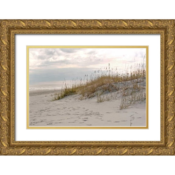 Sememza, Marlana 24x17 Gold Ornate Wood Framed with Double Matting Museum Art Print Titled - Calm by the Sea