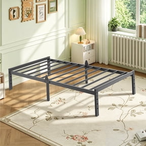 Siblance 12 inch Twin Metal Platform Bed Frame, Heavy Duty, No Box Spring, Noise Free, Easy Assembly, Black
