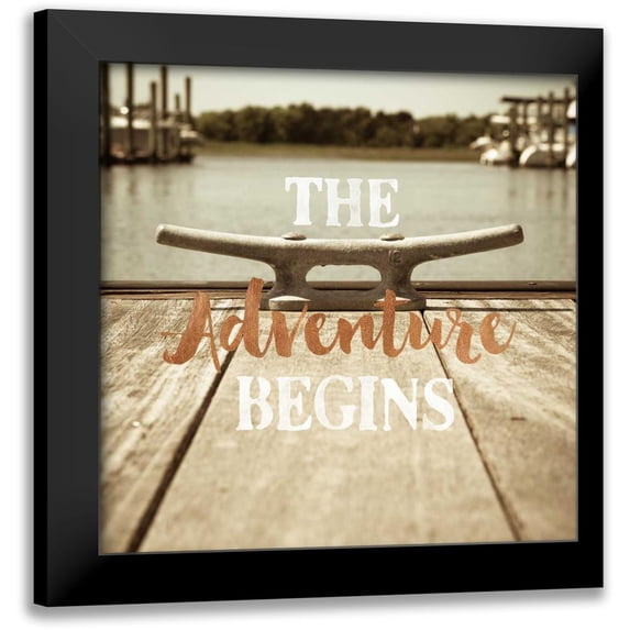 Semenza, Marlana 20x20 Black Modern Framed Museum Art Print Titled - The Adventure Begins