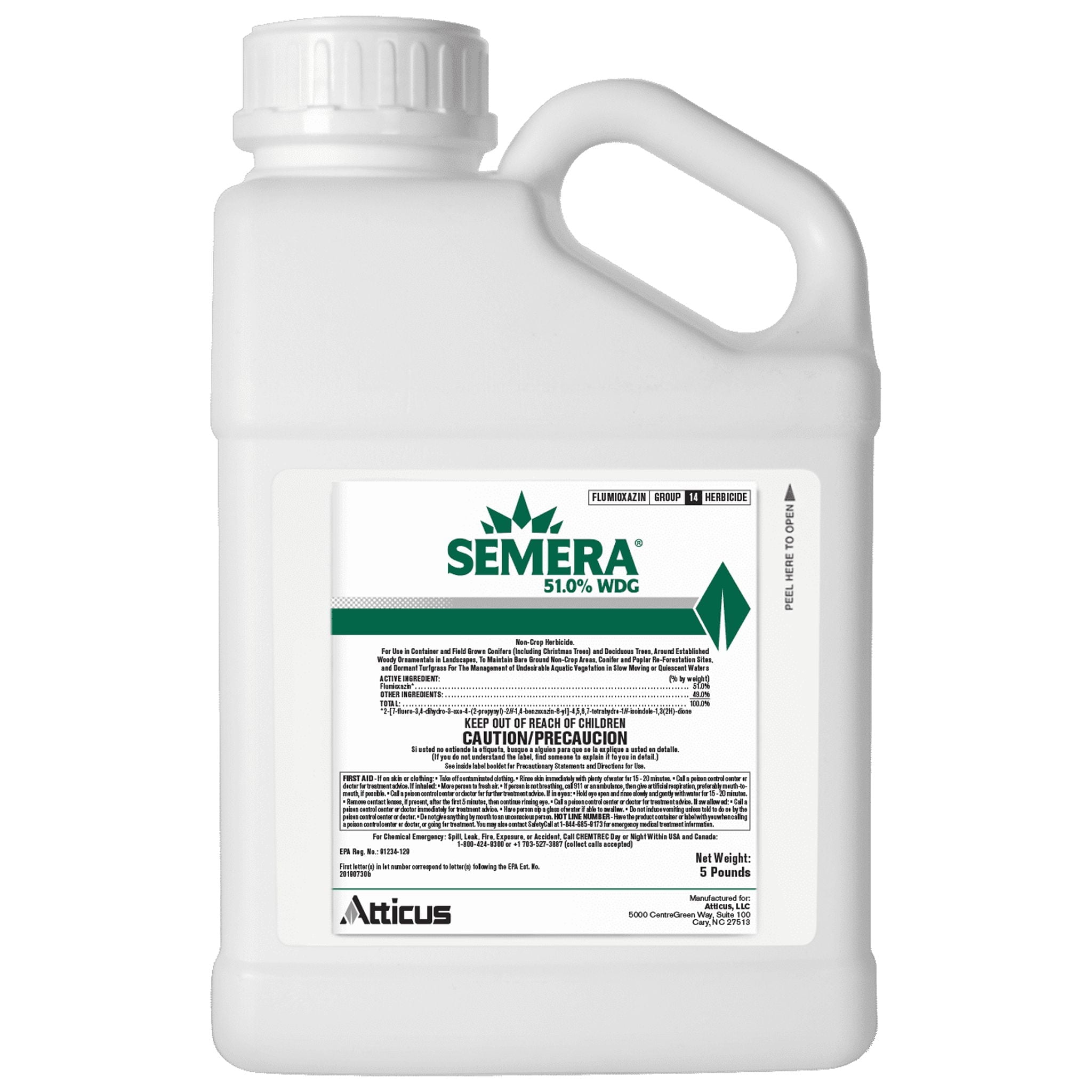 Semera 51.0% WDG Aquatic Herbicide (5 lb) by Atticus – Controls Duckweed & Unwanted Submerged & Floating Vegetation - Flumioxazin 51%