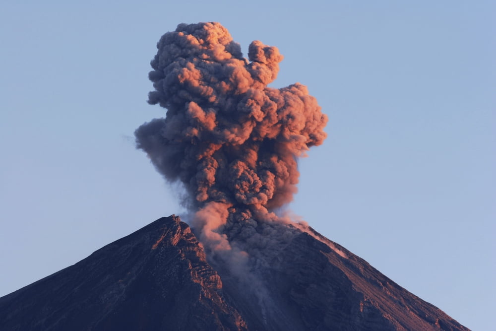Semeru eruption Java Island Indonesia Canvas Art - Martin RietzeStocktrek Images (34 x 23)