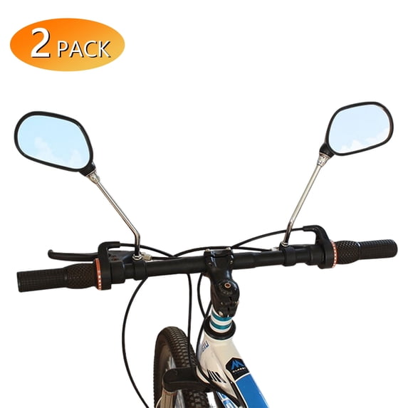 Semfri 1 Pair 360° Rotatable Ellipse Handlebar Mirrors, Universal for Mountain Bikes, City Road & E-Bikes, Motorcycles