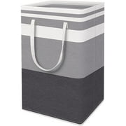 Semfri 1Pack Large Laundry Basket 75L Each Waterproof Freestanding Laundry Hamper Collapsible Tall Clothes Hamper with Extended Handles for Clothes Toys in the Dorm and Family-Gradient Grey