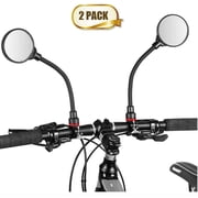 Semfri 1Pair Bike Biking Mirror Handlebar 360° Rotatable Flexible Handlebar Bike Rearview Mirrors for Mountain Road Bike Accessories