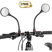Semfri 1Pair Bike Biking Mirror Handlebar 360° Rotatable Flexible Handlebar Bike Rearview Mirrors for Mountain Road Bike Accessories