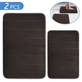 thumbnail image 1 of Semfri 2 Pcs Memory Foam Bathroom Rug Set Toilet Mat Sets Bathroom Rug Set Bathroom Mats for Bathroom Floor Brown, 1 of 6