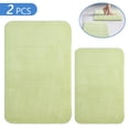 thumbnail image 1 of Semfri 2 Pcs Memory Foam Bathroom Rug Set Toilet Mat Sets Bathroom Rug Set Bathroom Mats for Bathroom Floor Light Green, 1 of 7