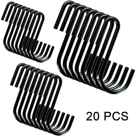 Semfri 20 Pack S Hanger Metal Hanging Hangers for Kitchen, Bathroom, Bedroom