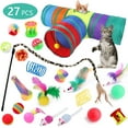 thumbnail image 1 of Semfri 22pcs T-Type Interactive Cat Tunnel Toy Set-Colorful for Kittens, Puppies, Rabbits,Guinea Pigs, 1 of 8
