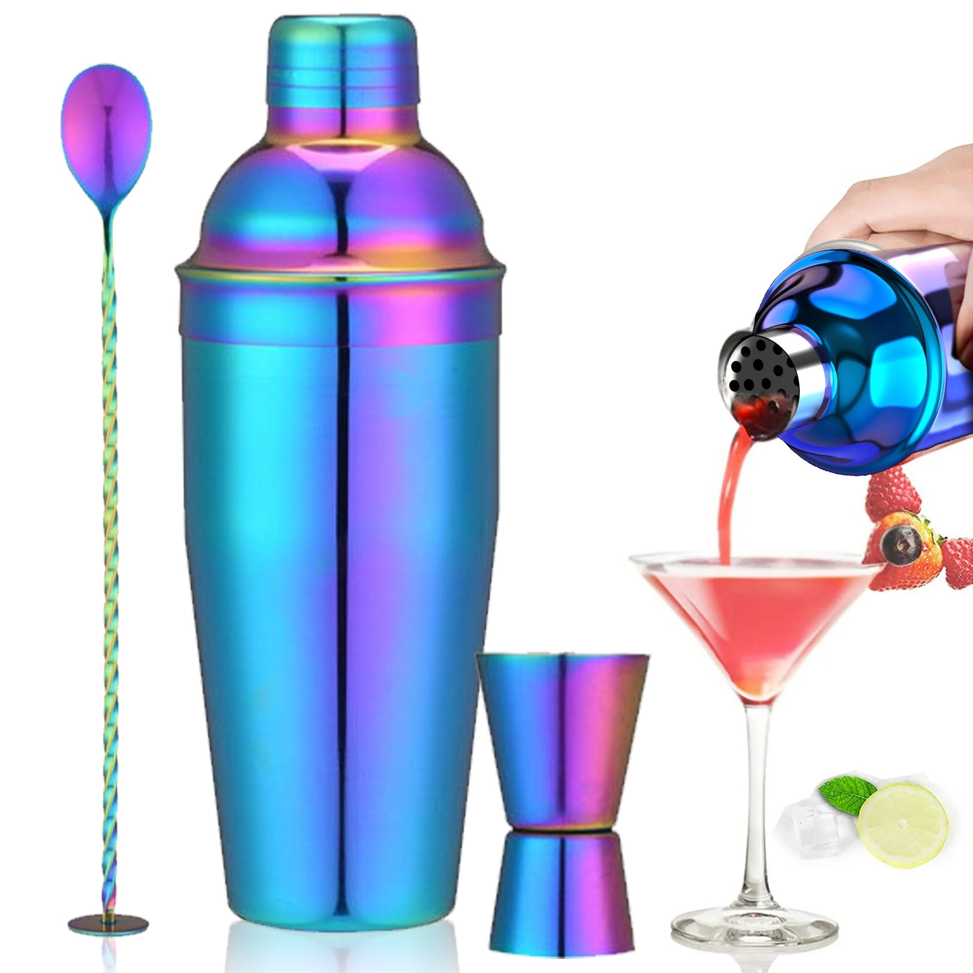 Semfri 25oz Professional Cocktail Shaker Bar Set, Stainless