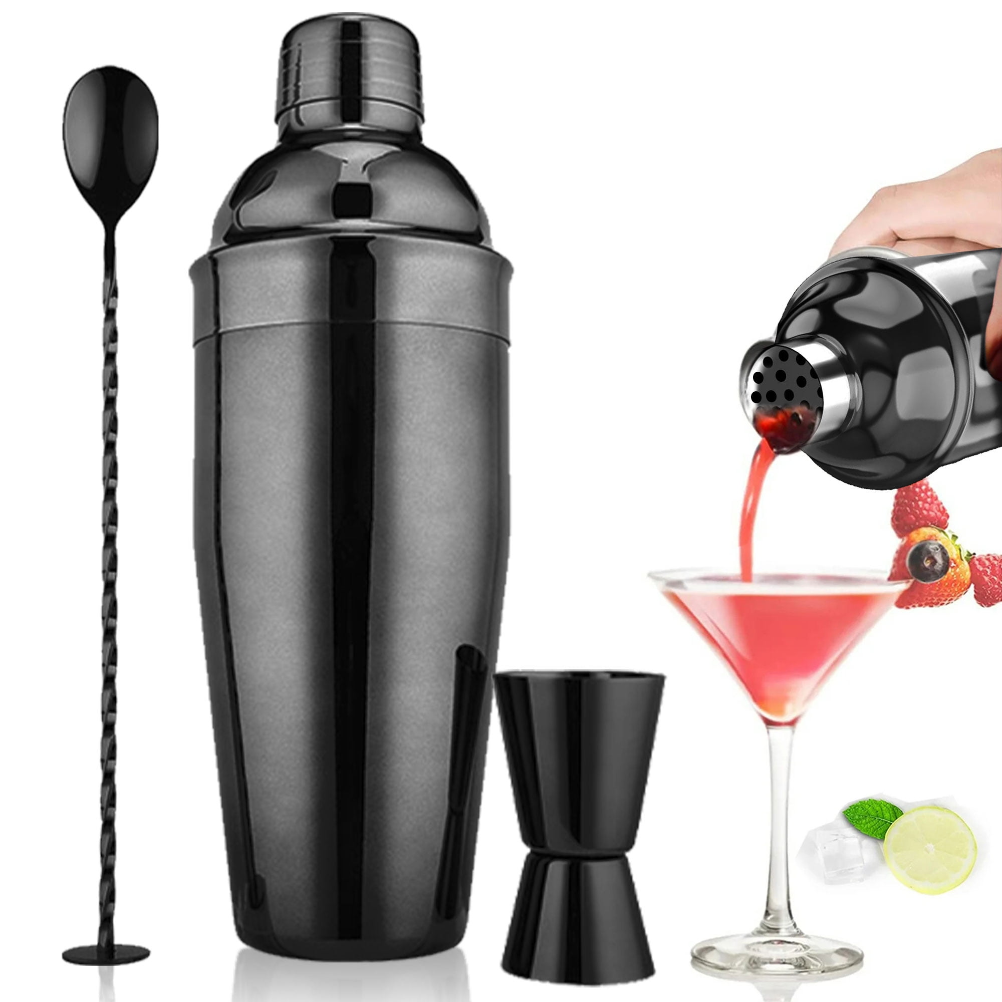 Semfri 25oz Professional Cocktail Shaker Bar Set, Stainless