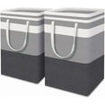 thumbnail image 1 of Semfri 2Pack Large Laundry Basket 75L Each Waterproof Freestanding Laundry Hamper Collapsible Tall Clothes Hamper with Extended Handles for Clothes Toys in the Dorm and Family-Gradient Grey, 1 of 7