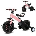thumbnail image 1 of Semfri 3-in-1 Toddler Bike Tricycle for 1 - 3 Years, Adjustable Seat Foldable, Babypink, 1 of 10