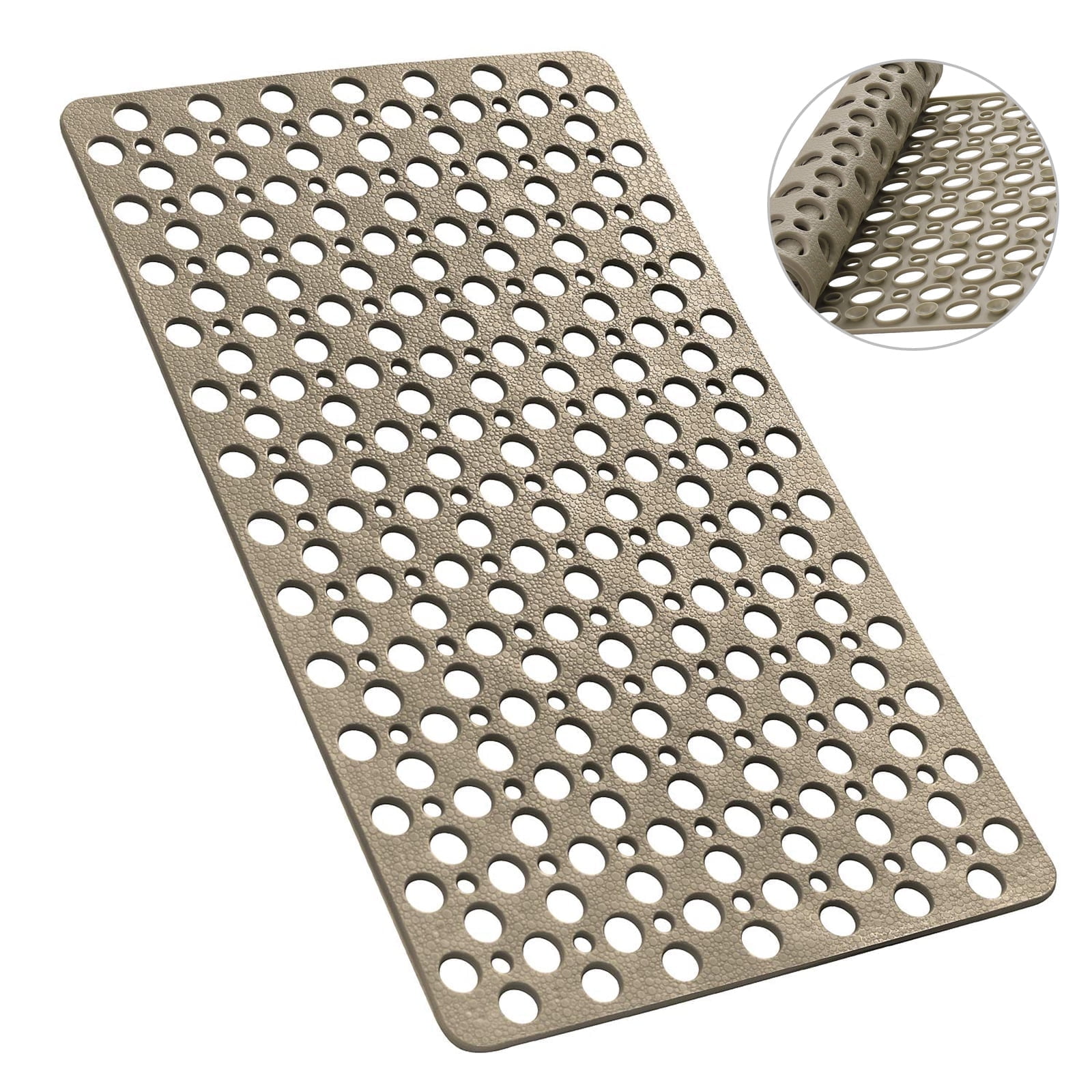 Semfri Bath Tub Shower Mat 30 x 17 inch Extra Soft TPE Non Slip Bath ...