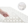 thumbnail image 1 of Semfri Bath Tub Shower Mat 30 x 17 inch Extra Soft TPE Non Slip Bath Tub Mats Shower Mats with Drain Holes and Suction Cups for Smooth/Non-Textured Tubs White, 1 of 7