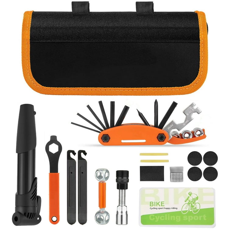 Semfri Bicycle Tire Repair Tool Kit Portable Bicycle Repair Kit 16