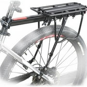 Semfri Bike Rack 110Lb Capacity Almost Universal Adjustable Bike Cargo Rack Cycling Equipment Stand Footstock Bicycle Luggage Carrier Racks with Reflective Logo Bicycle Accessories Black