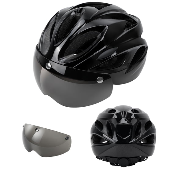 Semfri Adult Bike Helmet Bicycle Helmet for Men Women Lightweight Cycling Helmets for Breathable Road Bike Mountain Ebike Black