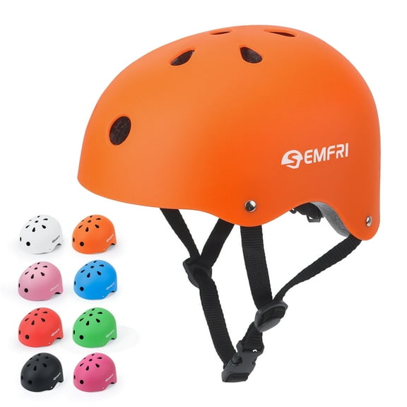 Semfri Kids Bike Helmet Ages 3-8 Years Old Boys Girls Children Adjustable Skateboard Cycling Helmet Lightweight for Toddler to Youth Orange
