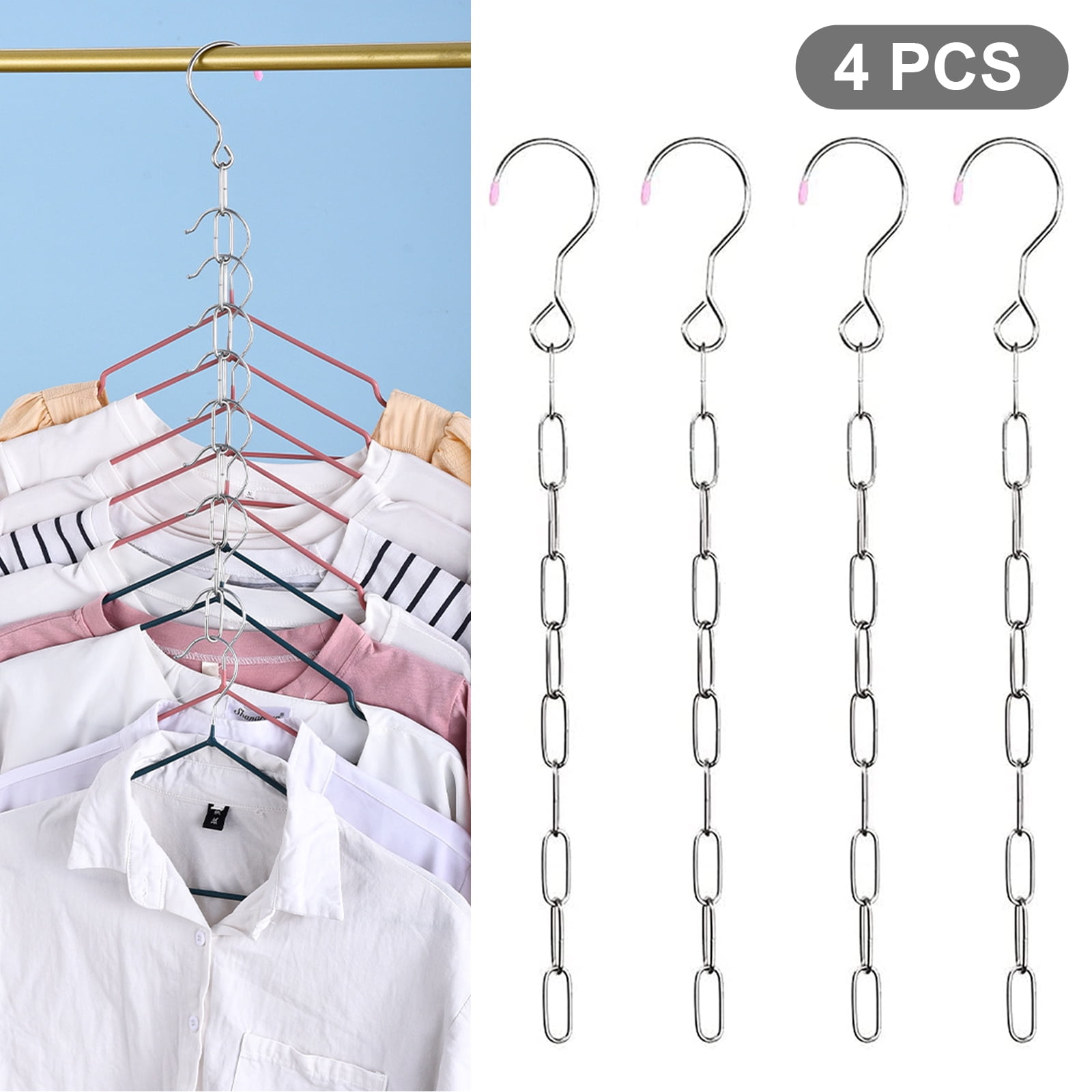 Semfri Magic Hangers Space Saving Clothes Hangers 4 Pack Closet ...