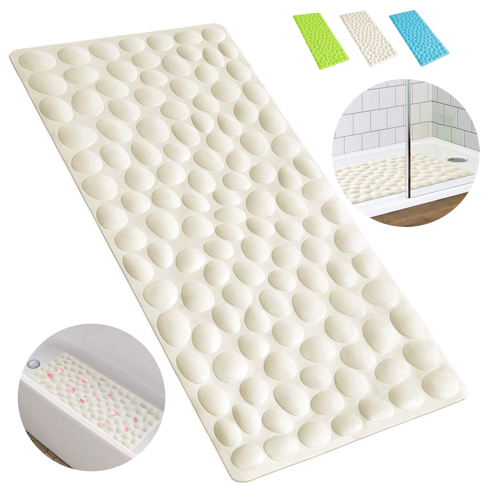Extra Large Strong Suction Grip Mat Anti-Mold Rubber Non-Slip Shower Bath  Mats