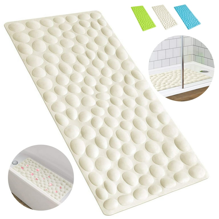 Comfy and Anti-Slip Rubber Bath Mat for Bathrooms 
