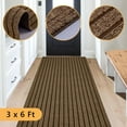 thumbnail image 1 of Semfri Runner Carpet Runner Rugs 3 x 6 ft Indoor Outdoor Rugs Area Rugs for Kitchen Bathroom Balcony Garage Entryway Stair Aisle Hallway Brown, 1 of 7