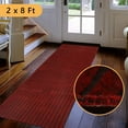 thumbnail image 1 of Semfri Runner Rugs 2 x 8 ft Carpet Runner Striped Rug Area Rugs for Aisle Hallway Balcony Garage Entryway Stair Red, 1 of 7