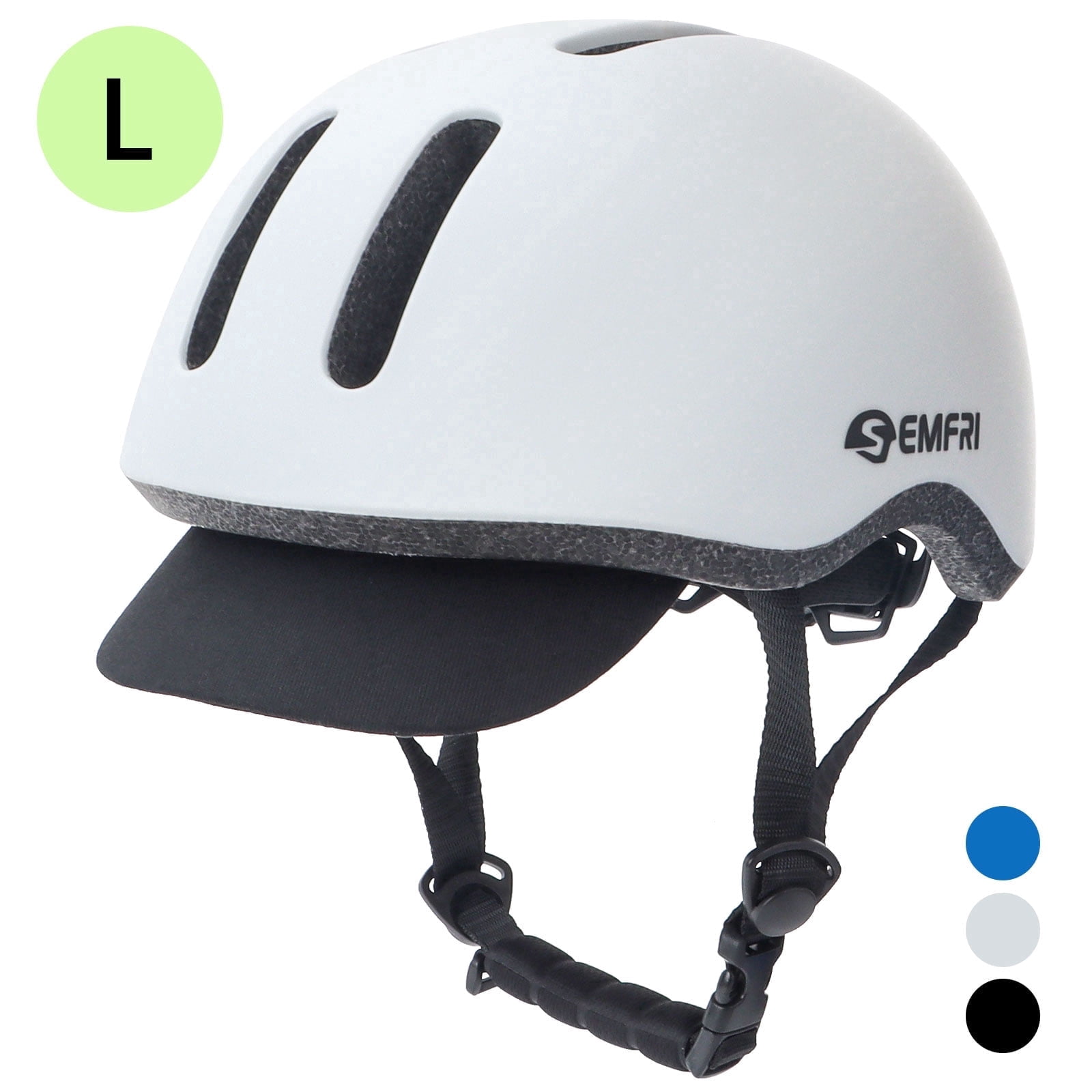 Semfri Unisex Adult Bike Helmet Cycling Skateboard Road Helmet for Multi-Sport City Road Commuter Cycling Biking Skating Large Size Gray